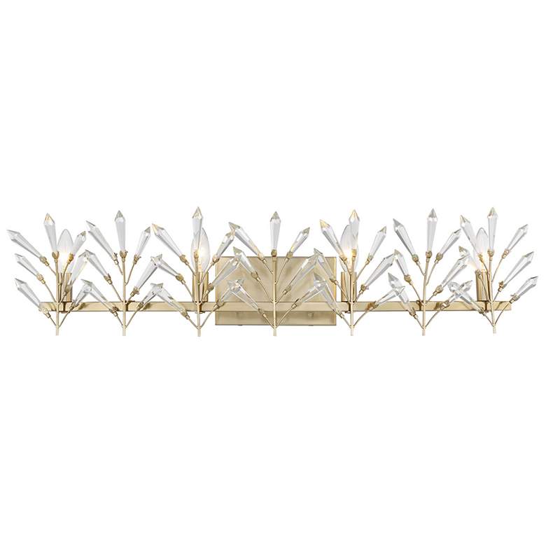 Image 1 Orianna 4-Light Bathroom Vanity Light in Noble Brass