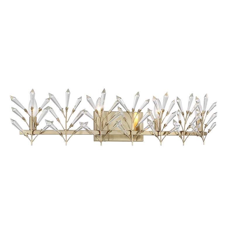 Image 3 Orianna 4-Light Bathroom Vanity Light in Noble Brass more views