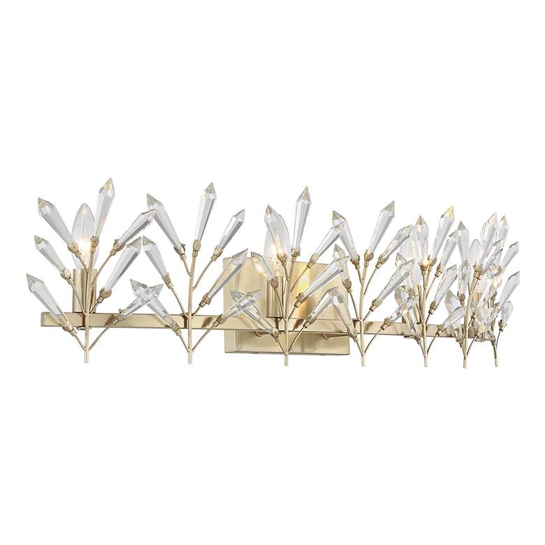 Image 4 Orianna 4-Light Bathroom Vanity Light in Noble Brass more views