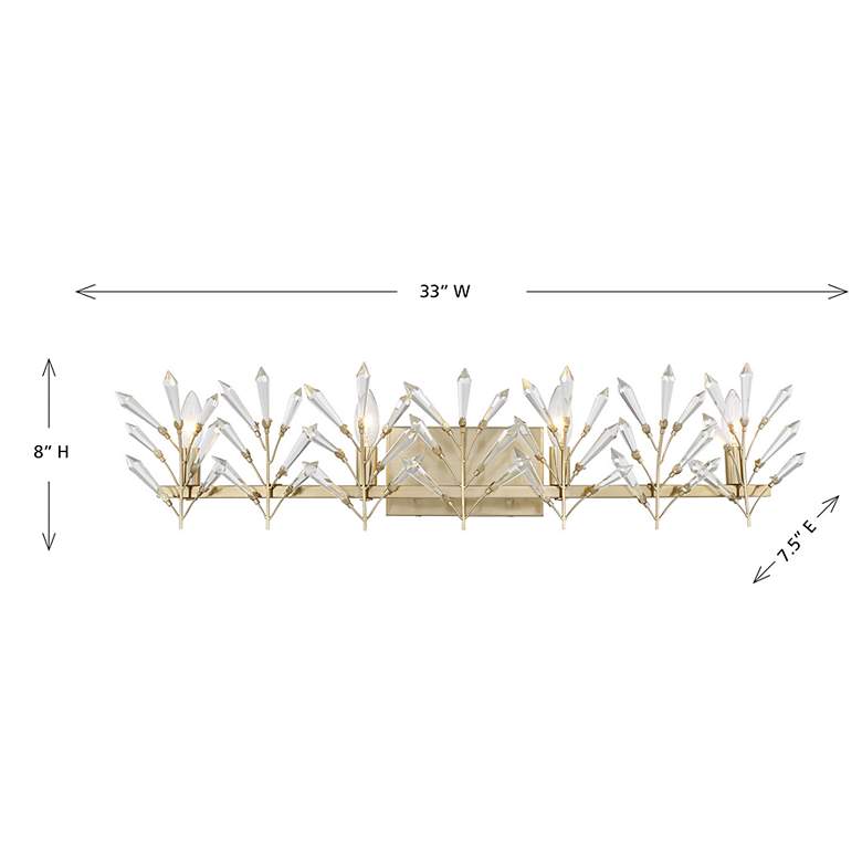 Image 7 Orianna 4-Light Bathroom Vanity Light in Noble Brass more views