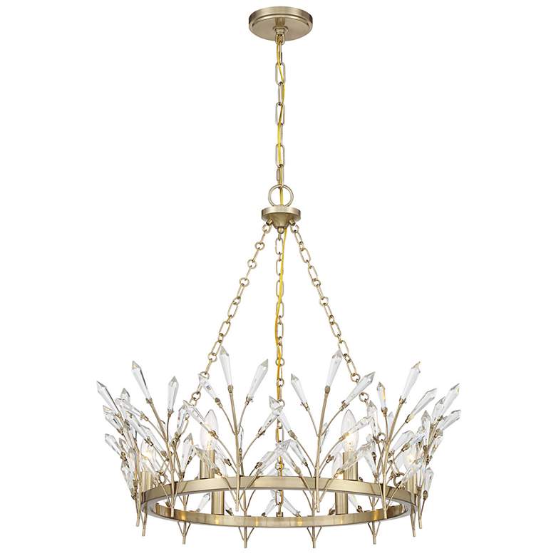 Image 3 Orianna 6-Light Chandelier in Noble Brass more views