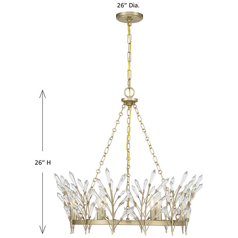 Image 7 Orianna 6-Light Chandelier in Noble Brass more views