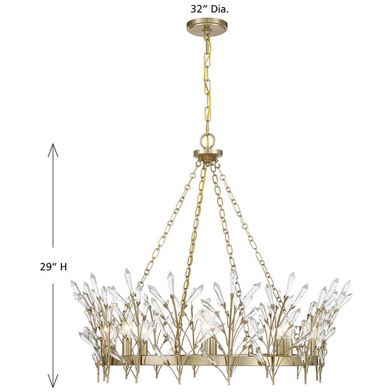 Image 6 Orianna 8-Light Chandelier in Noble Brass more views