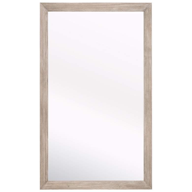 Image 1 Orient Express Bevel 79" High Natural Gray Acacia Wood Floor Mirror