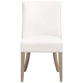 Image1 of Orient Express Duet 26 1/2" Light Wood Linen Dining Chair Set of 2