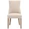 Orient Express Lourdes 26 3/4" Bisque Linen Dining Chairs Set of 2