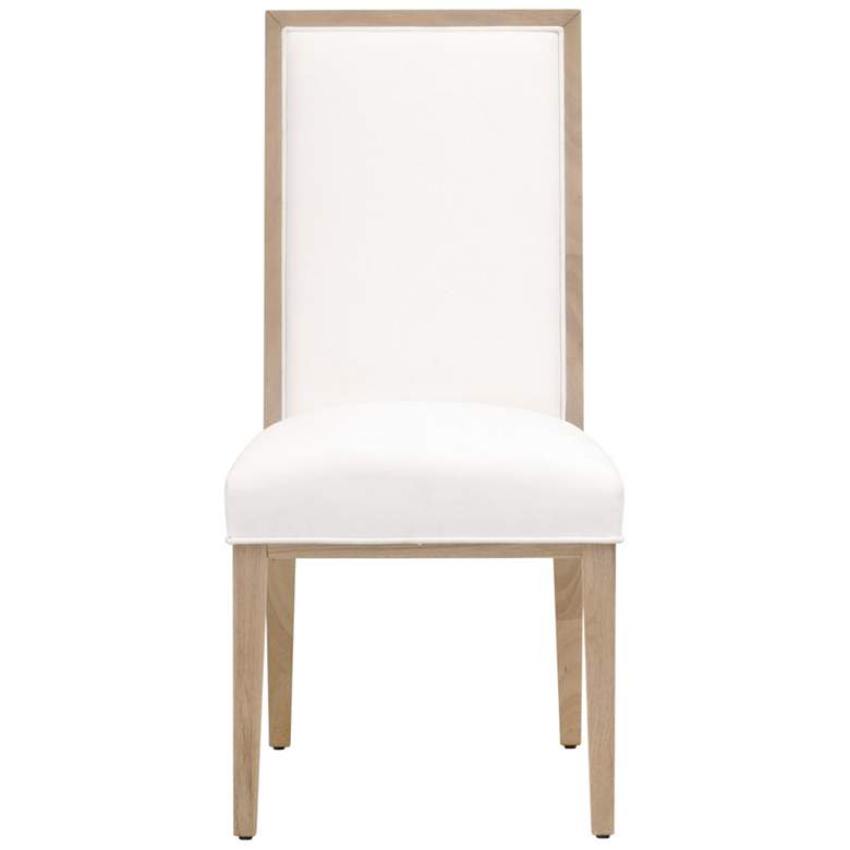 Image 1 Orient Express Martin 26" Light Oak Pearl Fabric Dining Chair Set of 2