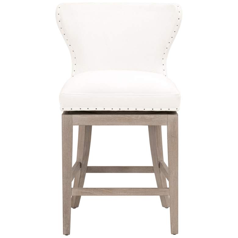 Image 1 Orient Express Milton 23 1/2" Wide Pearl and Ash Swivel Counter Stool