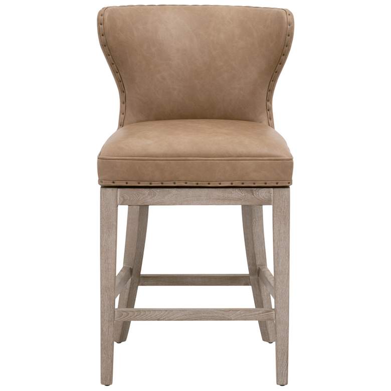 Image 1 Orient Express Milton 23 1/2" Wide Toast and Ash Swivel Counter Stool