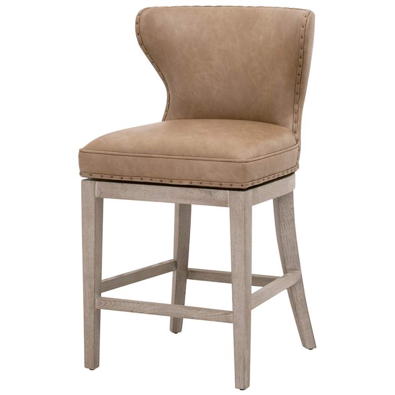 Image 3 Orient Express Milton 23 1/2" Wide Toast and Ash Swivel Counter Stool more views