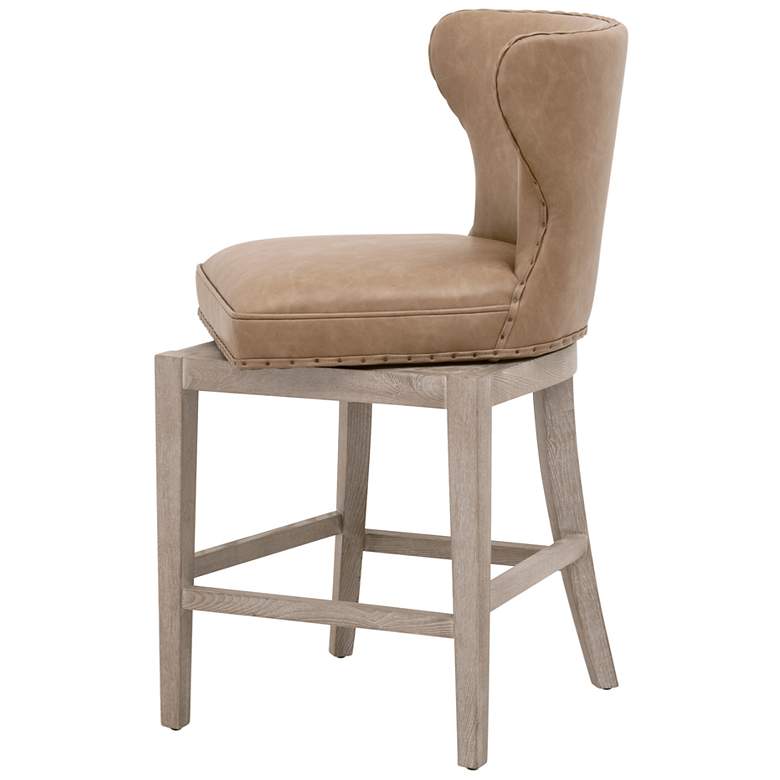Image 4 Orient Express Milton 23 1/2" Wide Toast and Ash Swivel Counter Stool more views