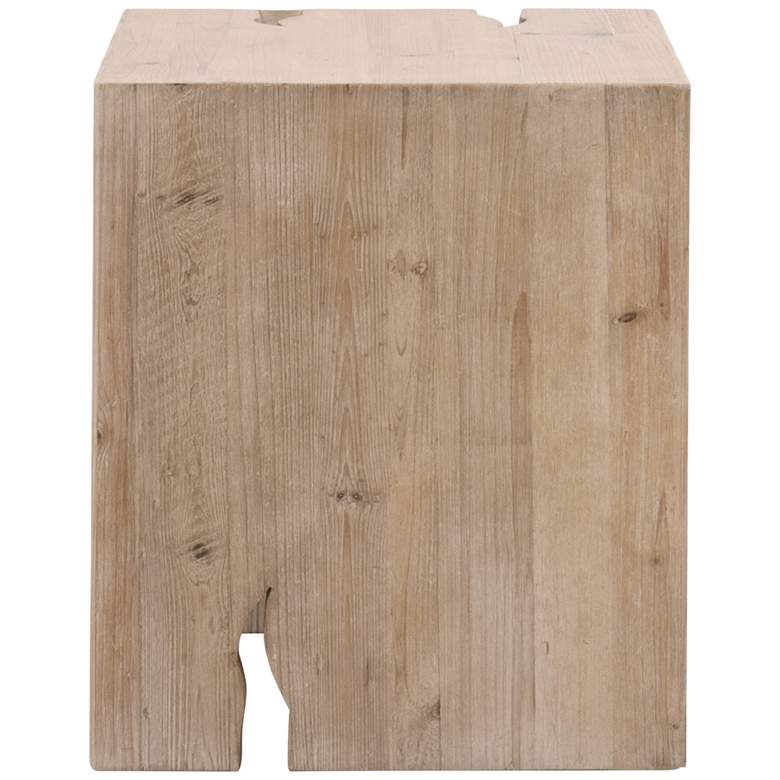 Image 3 Orient Express Reed 24" Wide Smoke Gray Pine Wood End Table more views