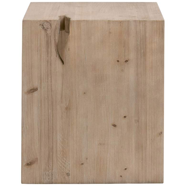 Image 6 Orient Express Reed 24" Wide Smoke Gray Pine Wood End Table more views