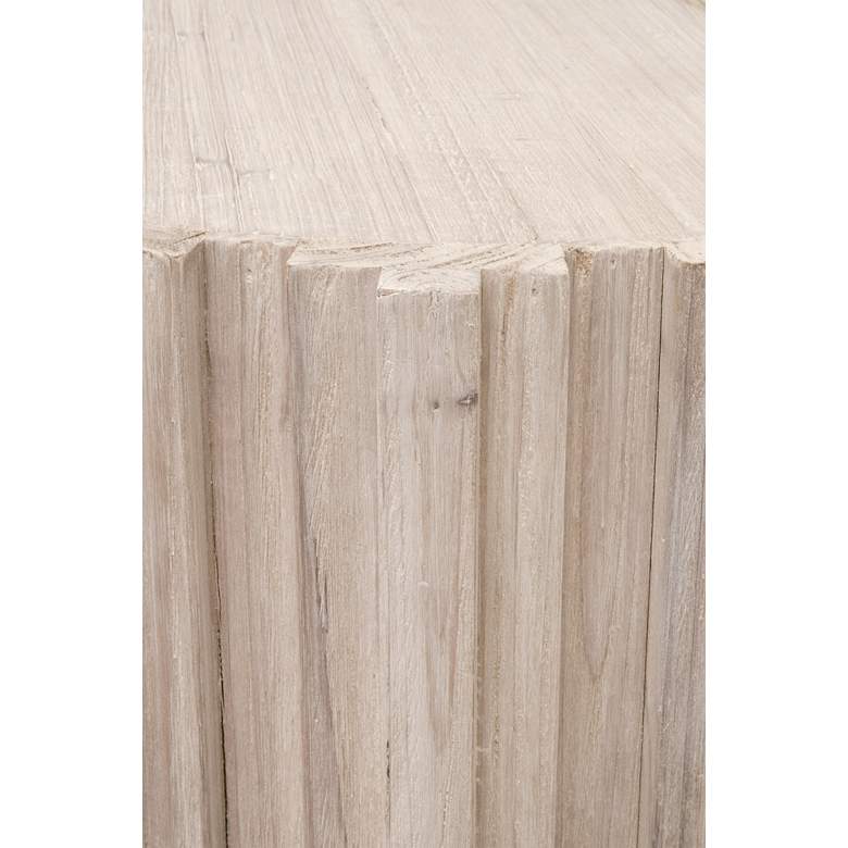 Image 2 Orient Express Roma 22" Wide White-Washed Wood Round End Table more views