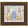 Oriental Leopards 33"W x 29"H Framed Art