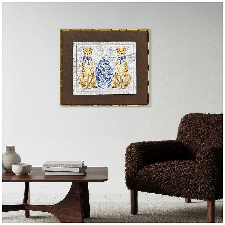 Image 5 Oriental Leopards 33"W x 29"H Framed Art more views