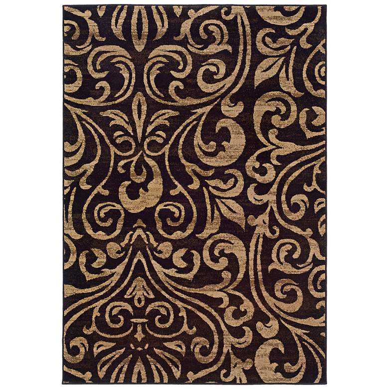 Image 1 Oriental Weavers Emerson 2033C 5'x7'6" Black Area Rug