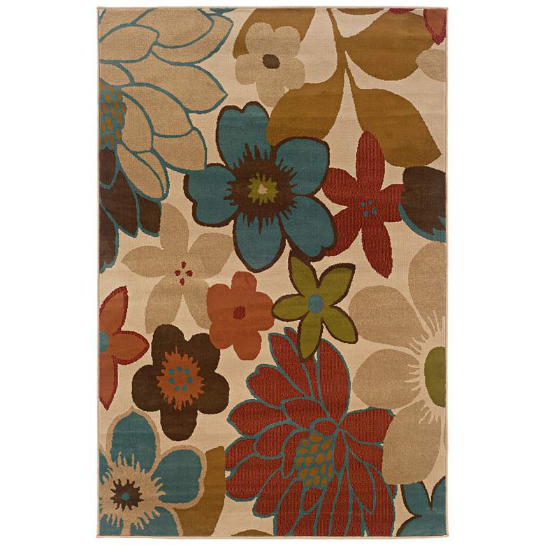 Image 1 Oriental Weavers Emerson 2040A 5'x7'6" Floral Area Rug