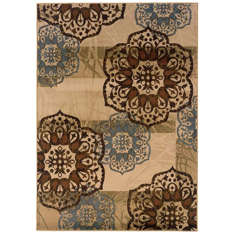 Image 1 Oriental Weavers Hudson 2797C 5&#39;3 inchx7&#39;6 inch Floral Area Rug