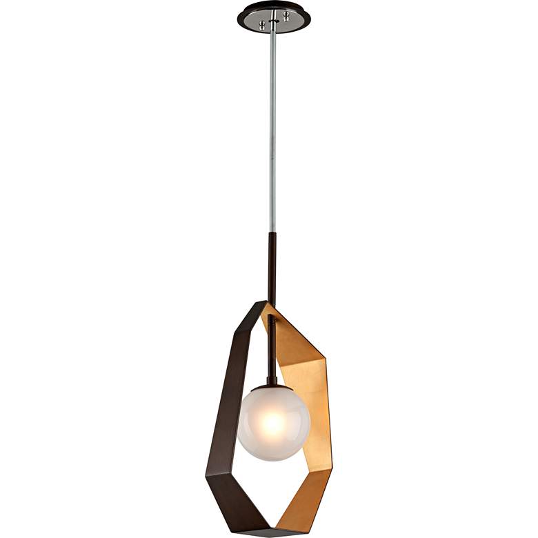 Image 3 Origami 11 1/2" Wide Bronze LED Mini Pendant more views