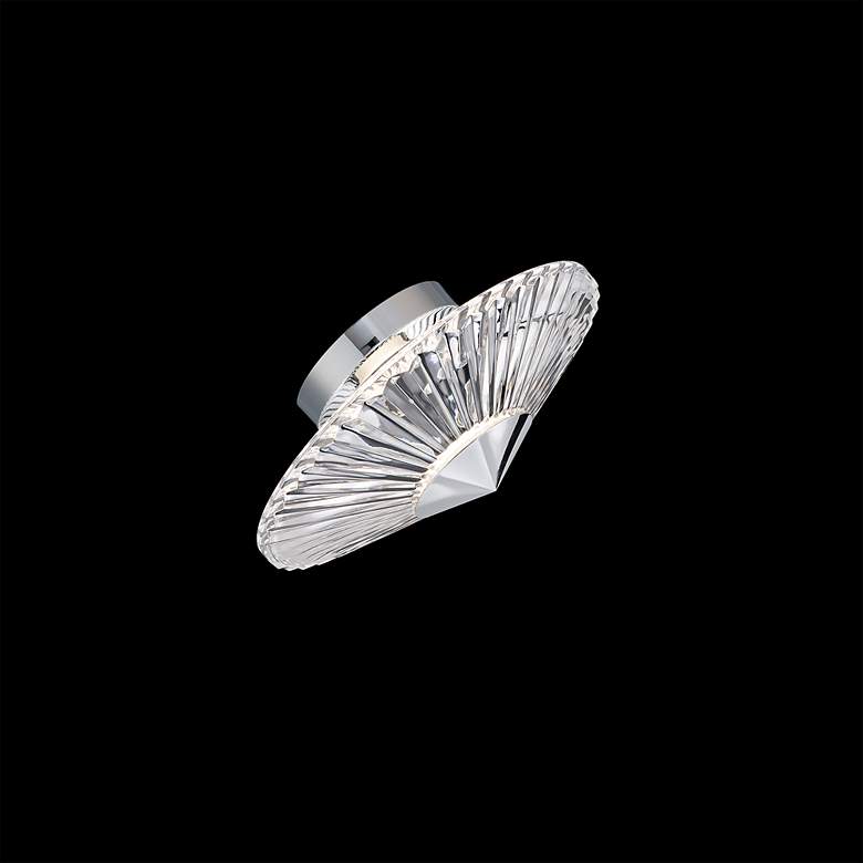 Image 3 Origami 12" Wide Polished Chrome Crystal LED Ceiling Light more views