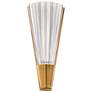 2_Origami 14" High Aged Brass Clear Crystal LED Wall Sconce