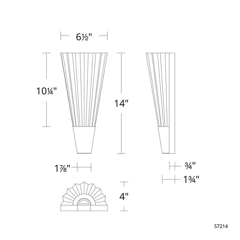 Image 4 Origami 14" High Aged Brass Clear Crystal LED Wall Sconce more views