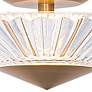 Origami 16" Wide Aged Brass Clear Crystal 1-Light Semi-Flush Mount
