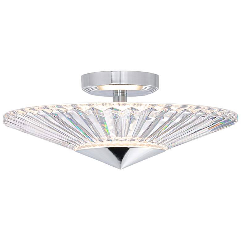 Image 1 Origami 16" Wide Polished Chrome LED Crystal Ceiling Light