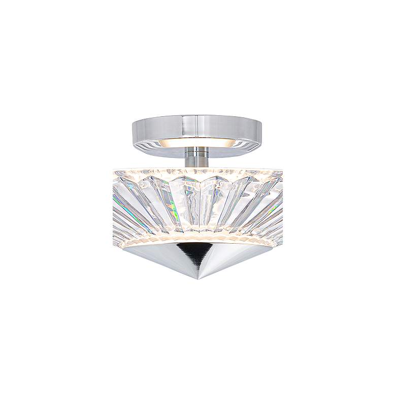 Image 2 Origami 16" Wide Polished Chrome LED Crystal Ceiling Light more views