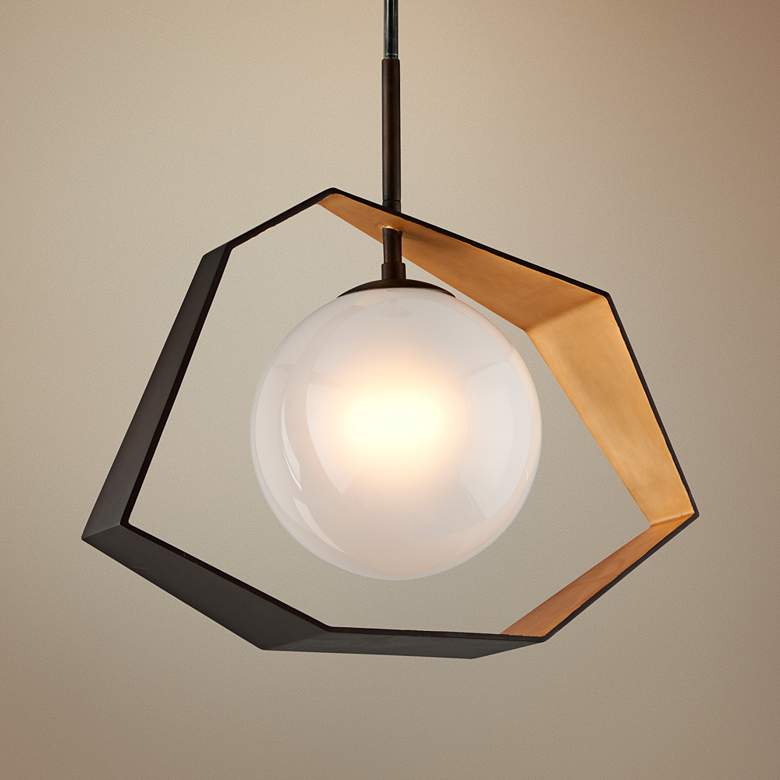 Image 1 Origami 26" Wide Bronze LED Pendant Light