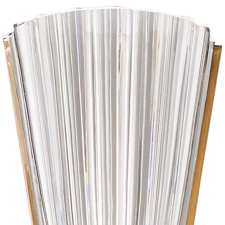 Image 2 Origami 6.5 inch Wide Aged Brass Clear Crystal 1-Light Wall Sconce more views