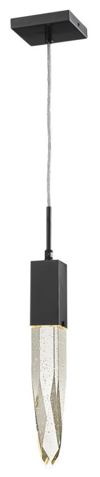 Original Aspen 1-Light 2"W LED Pendant Dark Bronze/Clear Crystal