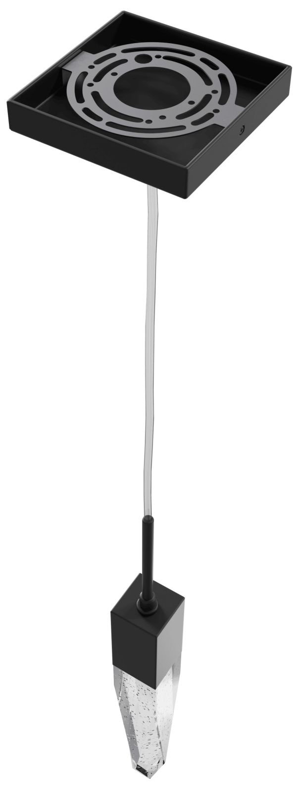 Image 3 Original Aspen 1-Light 2"W LED Pendant in Black/Bubbled Crystal more views