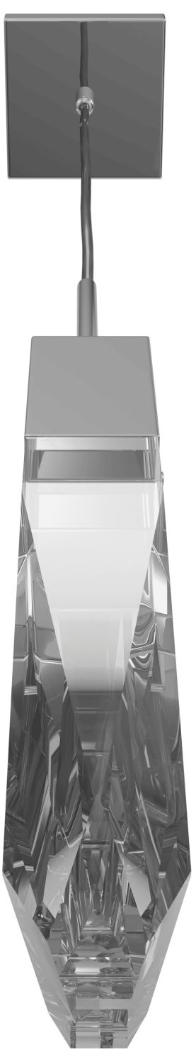 Image 2 Original Aspen 1-Light 2"W LED Pendant in Chrome/Clear Crystal more views