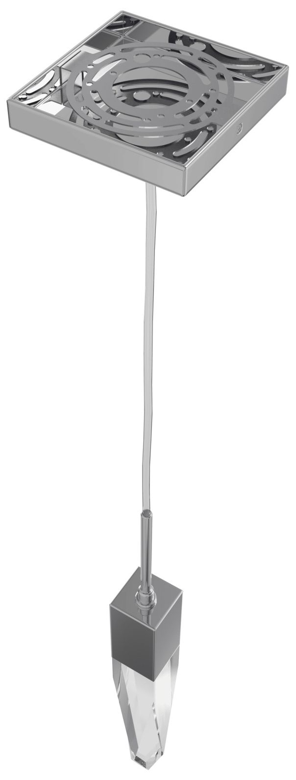 Image 3 Original Aspen 1-Light 2"W LED Pendant in Chrome/Clear Crystal more views