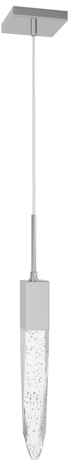 Original Aspen 1-Lt 2"W LED Pendant Pol. Chrome/Bubbled Crystal