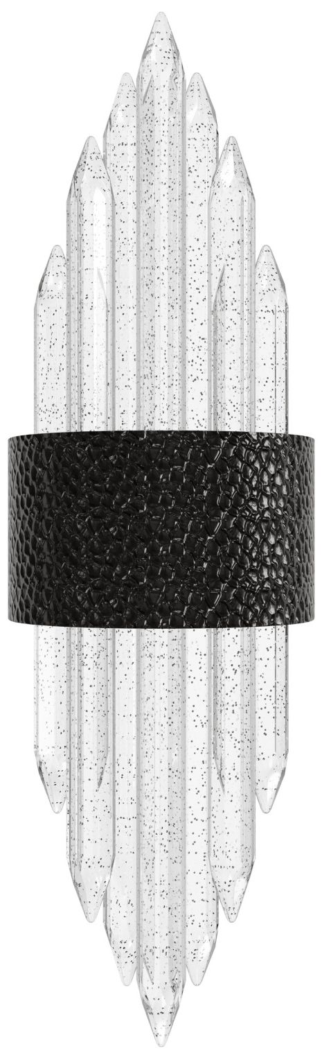 Original Aspen 22"H Bub. Crystal Rods Sconce Hammered Dark Bronze