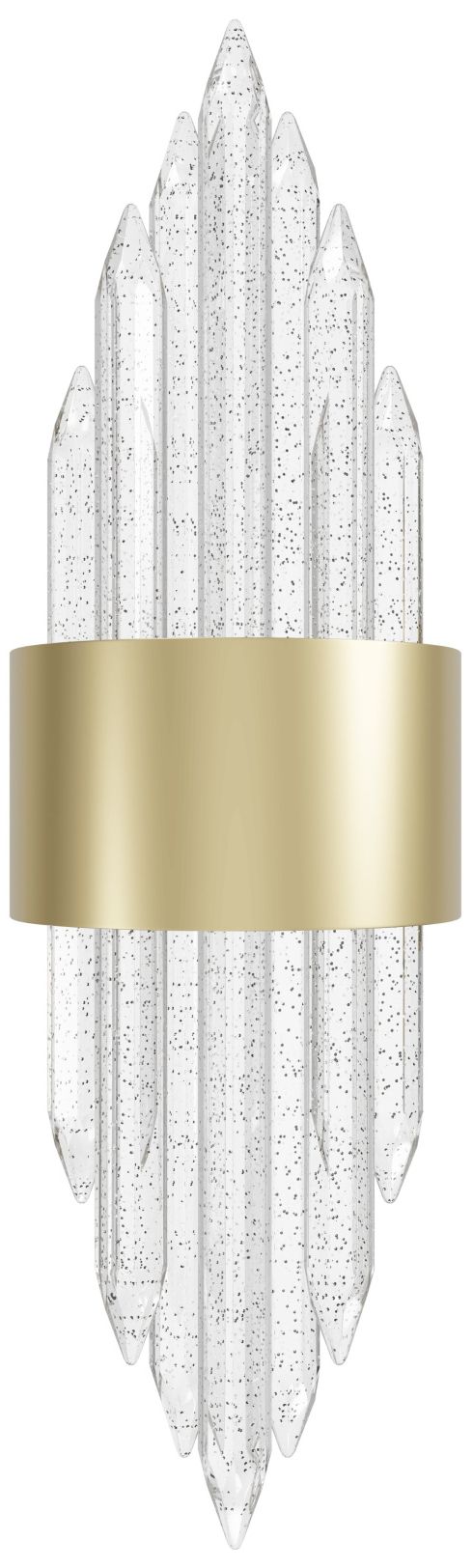 Original Aspen 22"H Bubbled Crystal Rods LED Sconce Brushed Brass