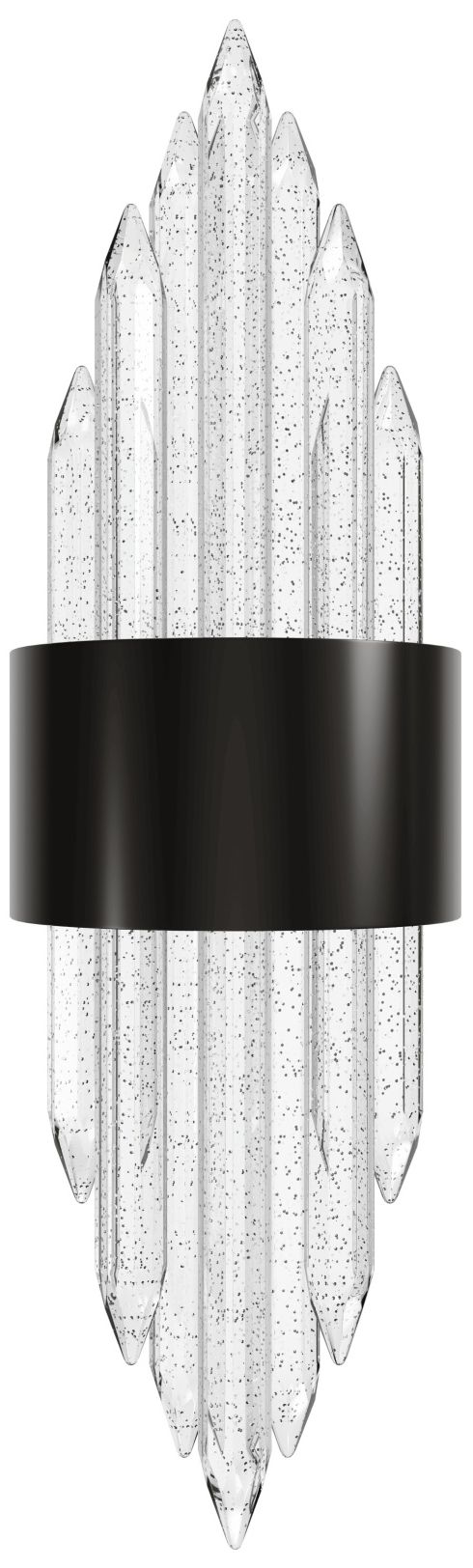 Original Aspen 22"H Bubbled Crystal Rods LED Sconce Dark Bronze