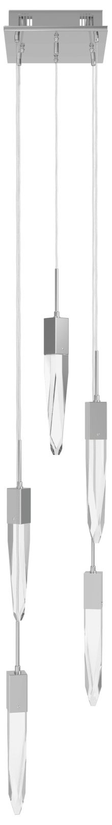 Original Aspen 5-Light 12"W LED Chandelier Chrome/Clear Crystals