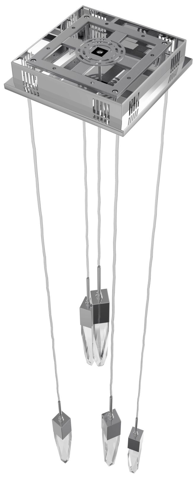 Image 3 Original Aspen 5-Light 12"W LED Chandelier Chrome/Clear Crystals more views