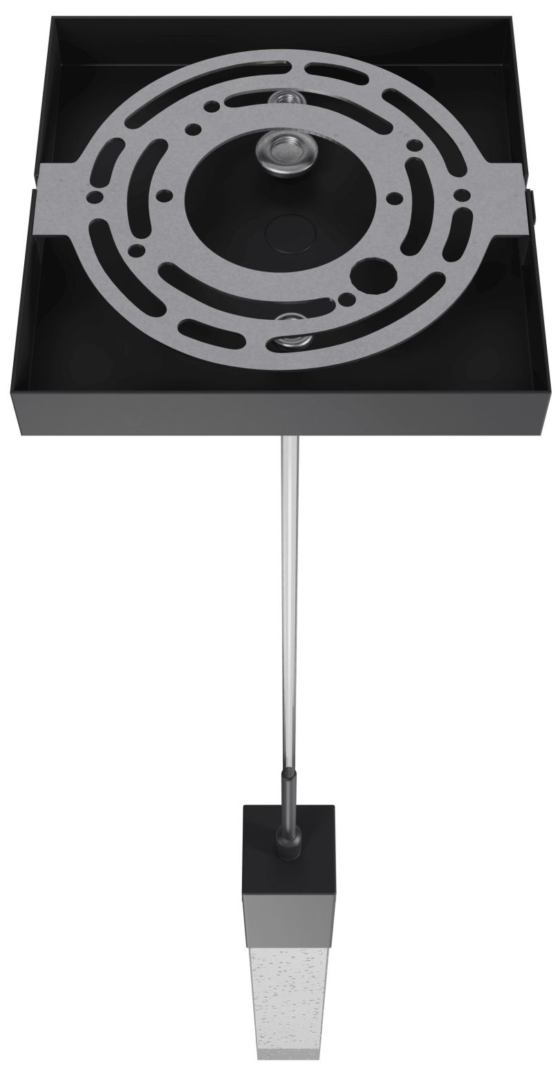 Image 3 Original Glacier 1-Light 2"W LED Pendant in Black/Bubbled Crystal more views