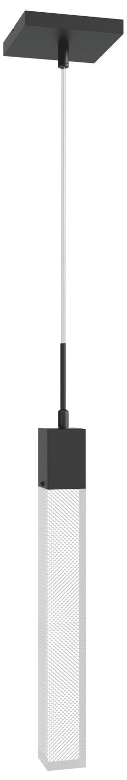 Original Glacier 1-Light 2"W LED Pendant in Black/Snow Crystal