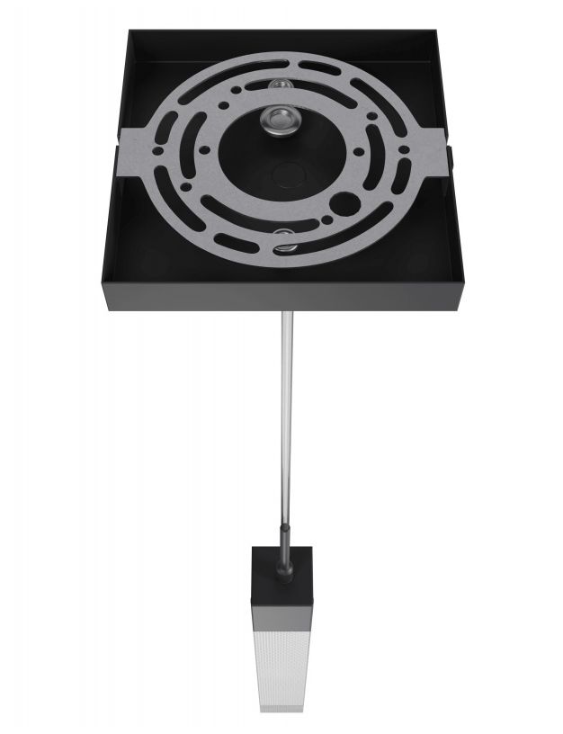 Image 3 Original Glacier 1-Light 2"W LED Pendant in Black/Snow Crystal more views