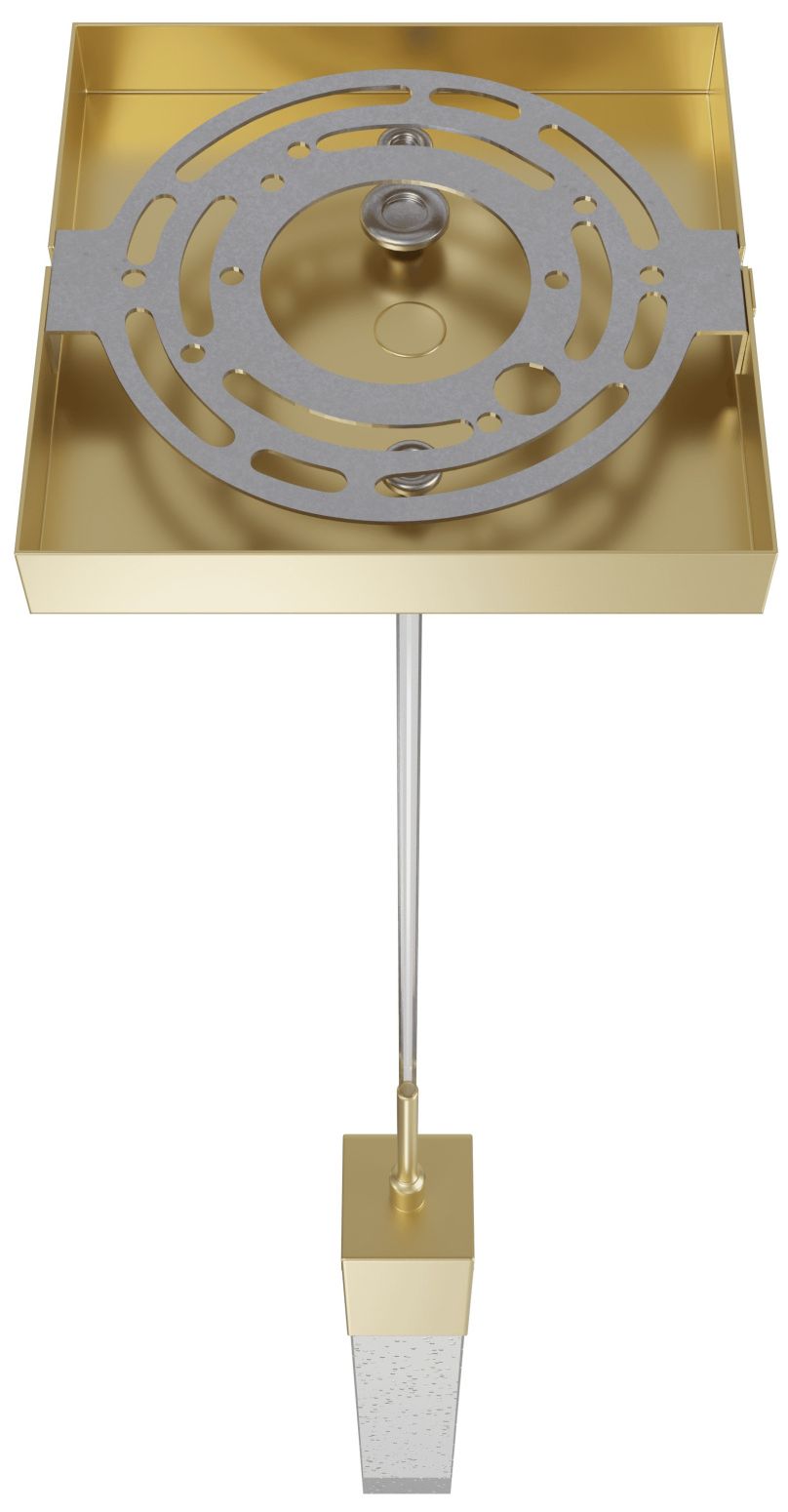 Image 3 Original Glacier 1-Light 2"W LED Pendant in Brass/Bubbled Crystal more views