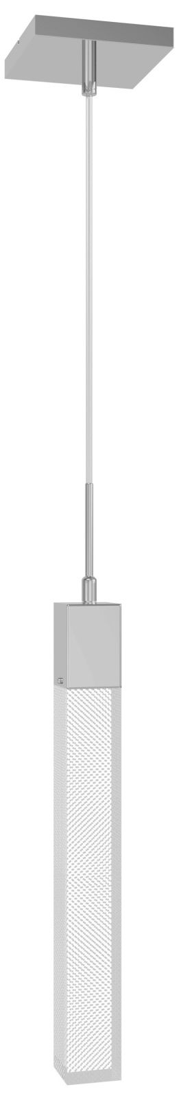 Original Glacier 1-Lt 2"W LED Pendant Pol. Chrome/Snow Crystal
