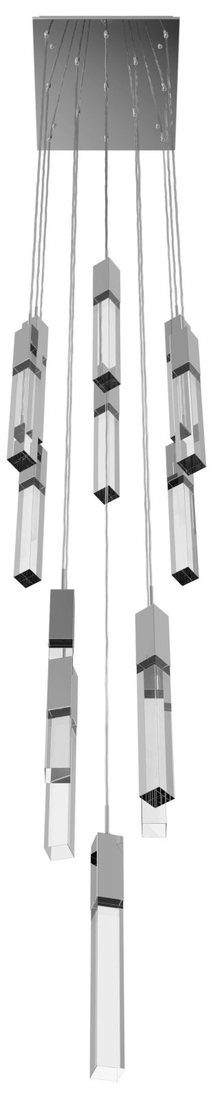 Image 2 Original Glacier 13-Light 20"W Chandelier Chrome/Clear Crystals more views