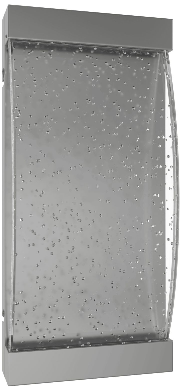 Original Glacier 15"H Curved LED Sconce Pol. Nickel/Bubbled Glass