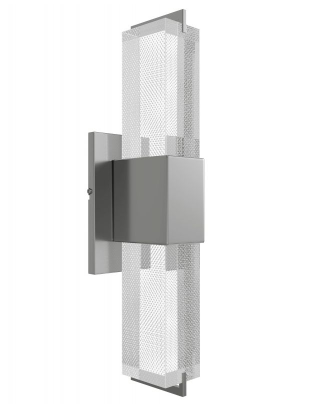Image 2 Original Glacier 17"H LED Sconce Polished Nickel/Snow Crystals more views